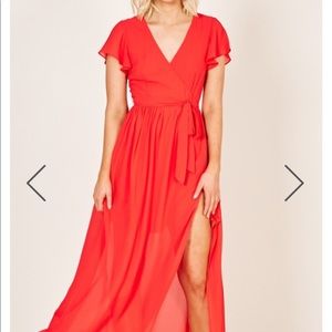 PERFECT SHOWPO RED MAXI DRESS